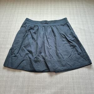 Odille Mini Skirt Womens 16 *‎ Black Lined Minimalist Cotton Concert